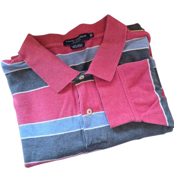 Men's DANIEL CREMIEUX Long Sleeve Polo sz XXL - Picture 3 of 6